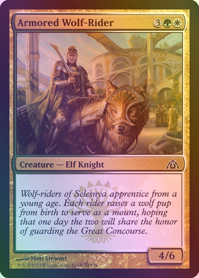 Foil Armored Wolf-Rider [Dragon’s Maze] #52 NM MTG