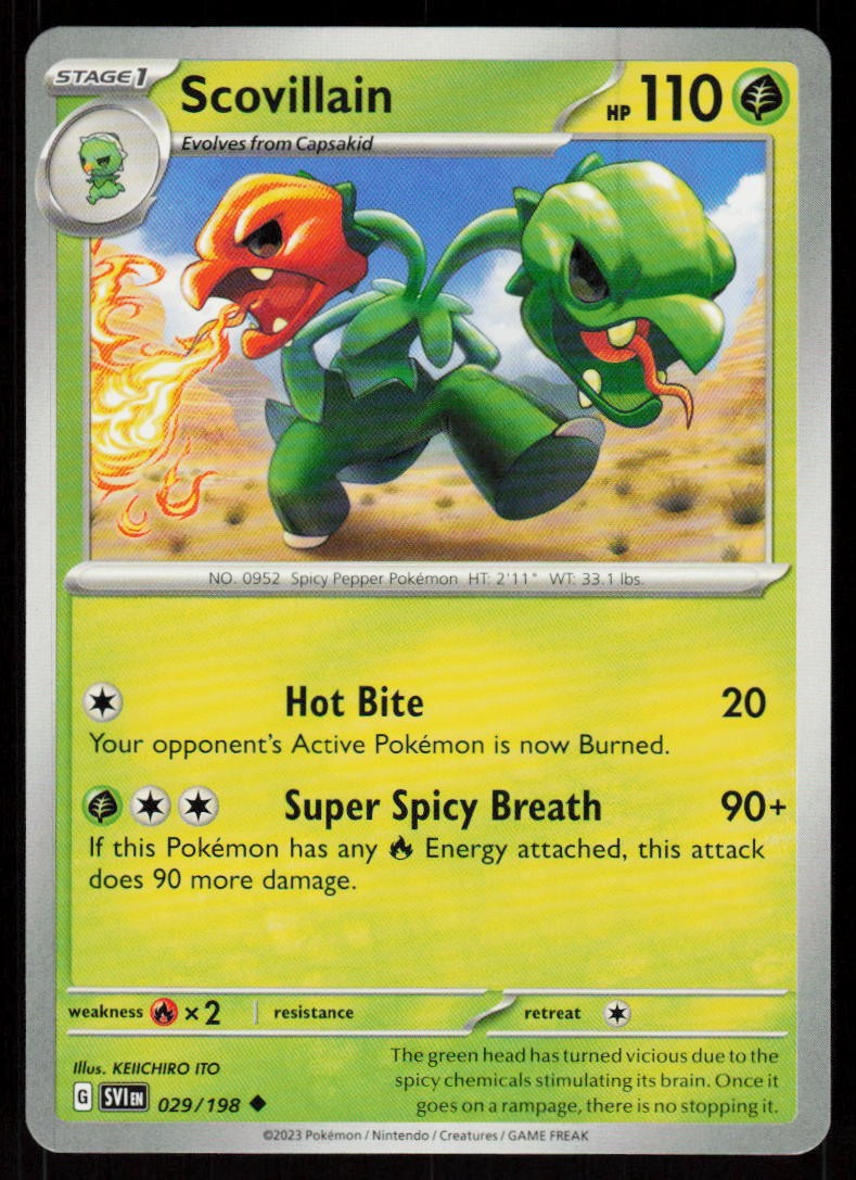 Scovillain 029/198 Uncommon Scarlet & Violet Pokemon Near Mint