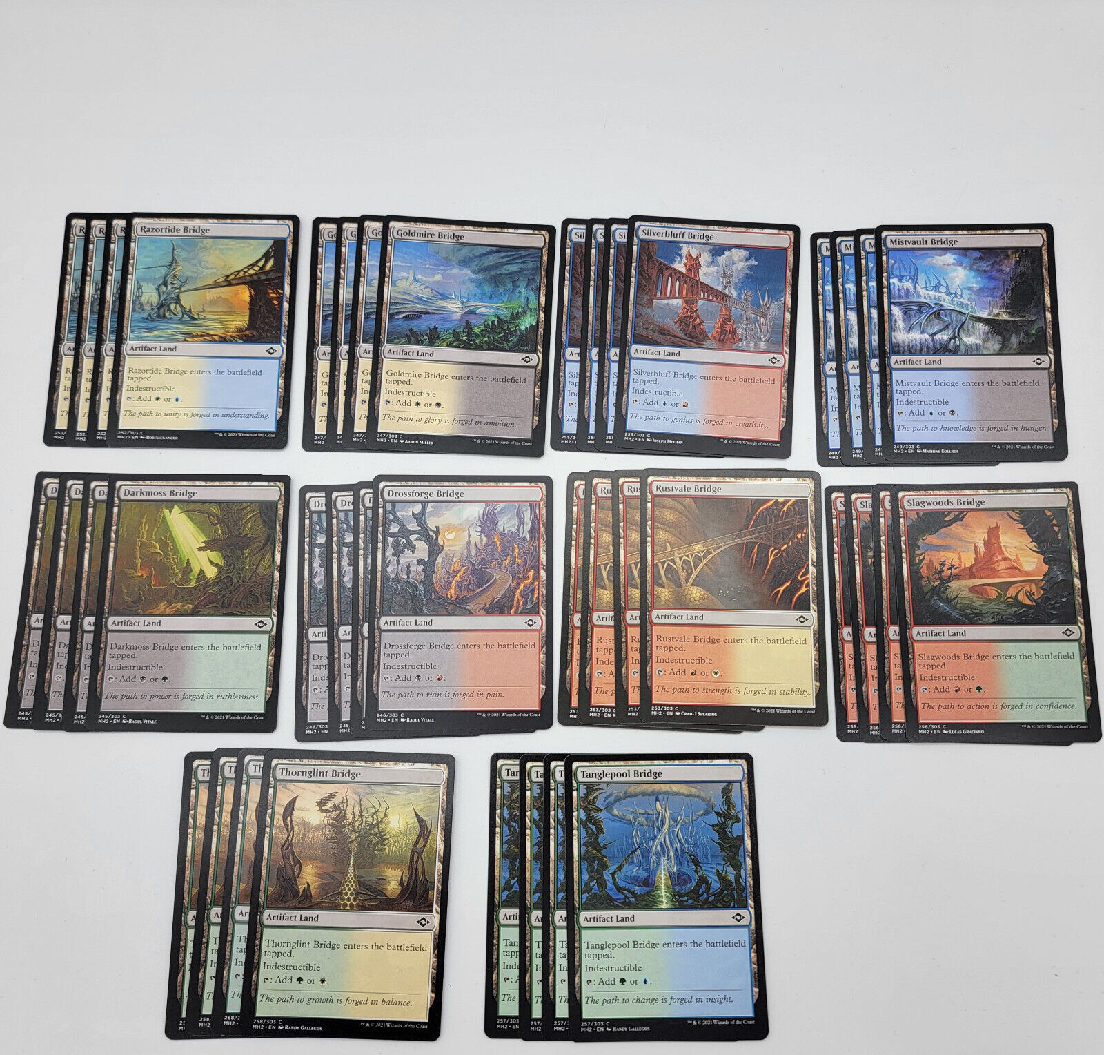 40 Artifact Land – Modern Horizons 2 – 4x of each – MP-NM – Sets – Magic MTG FTG