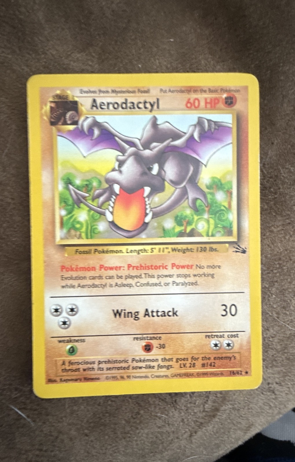 Aerodactyl 16/62 Fossil Regular