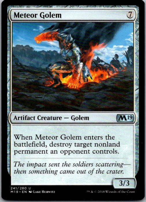 Meteor Golem 241 Uncommon Core Set 2019 Magic: The Gathering Lightly Played
