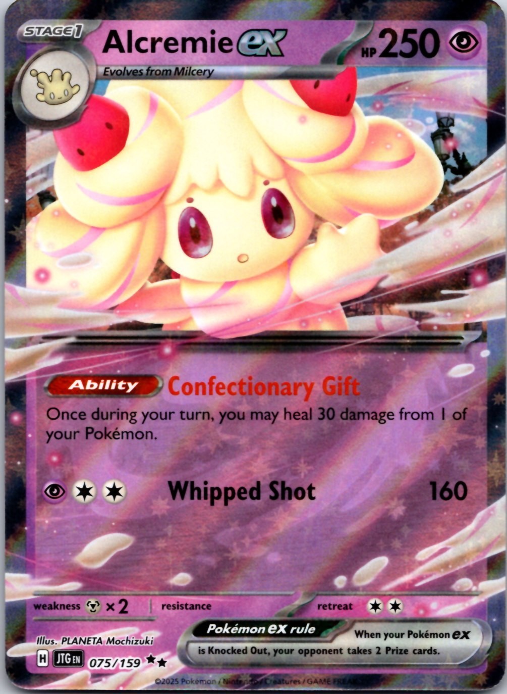 Alcremie Ex – Journey Together (JTG) – Pokémon TCG Double Rare Holo #075/159