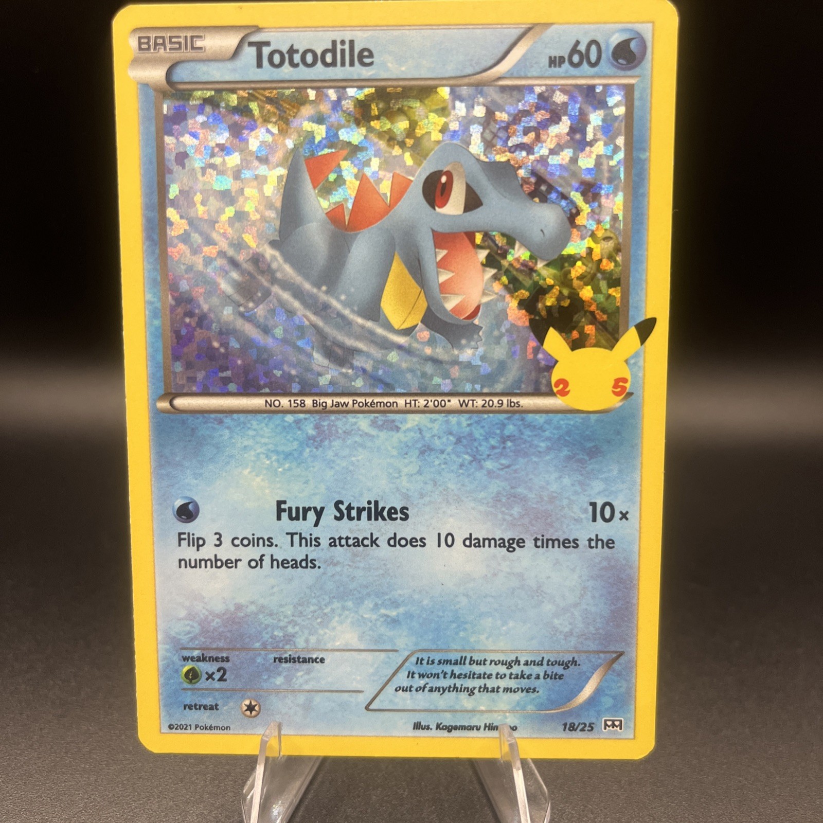 Pokémon TCG Totodile 018/025 McDonald’s 25th Anniversary Promo Holo ENG