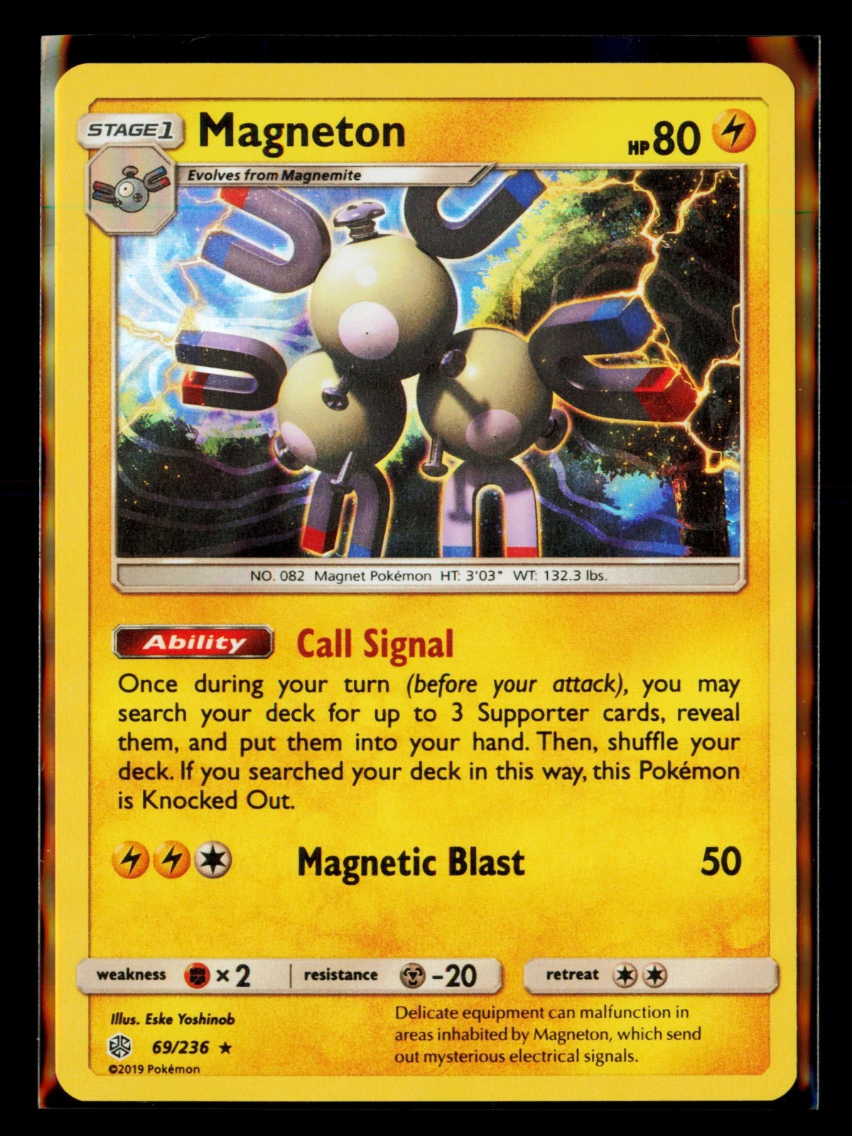 Magneton Reverse Holo Holo Rare SM – Cosmic Eclipse 69/236 NM