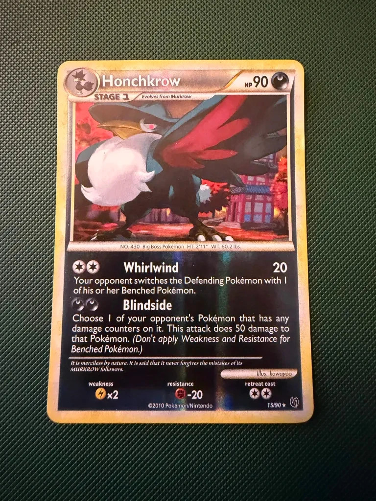 Honchkrow (15) 15/90 Reverse Holo Undaunted MP Pokémon TCG