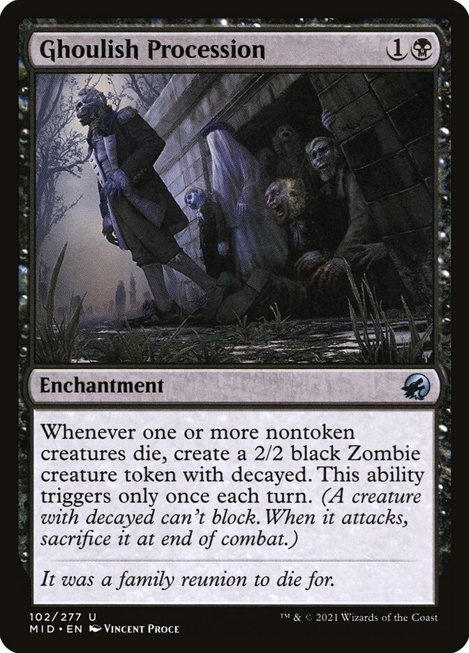 Ghoulish Procession (102) Innistrad: Midnight Hunt MID MTG Magic