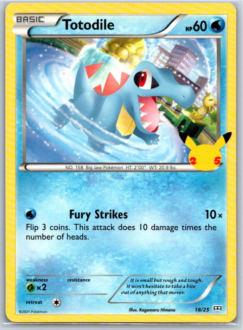 Totodile – 18/25 McDonald’s 25th Anniversary Promos 018/025 LP-NM Pokémon Card