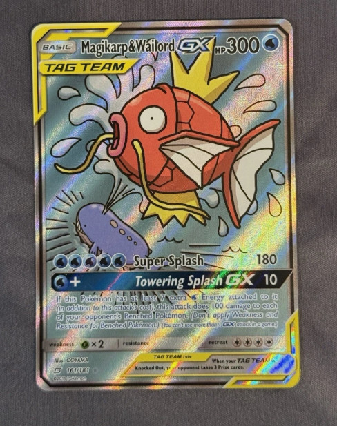 Magikarp & Wailord GX 161/181 Team Up Alt Art Tag Team Pokemon Card NM