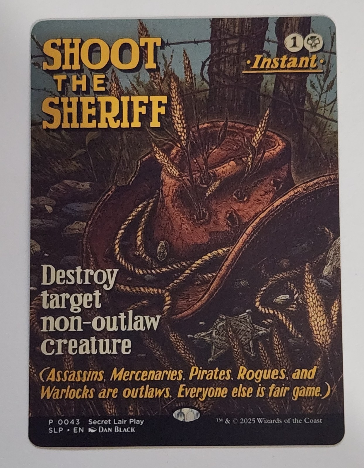 Secret Lair Showdown Poster Promo Shoot the Sheriff MTG SLP 0043 NM Black