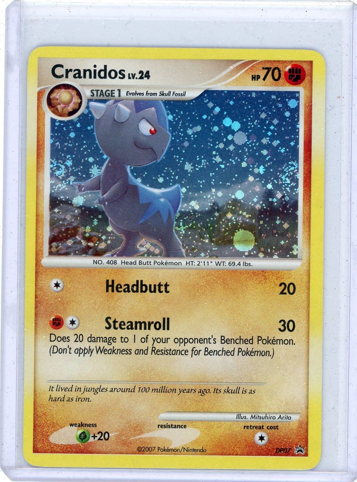 CRANIDOS 2007 POKEMON DIAMOND & PEARL #DP07 PROMO HOLO CARD **UNPLAYED**