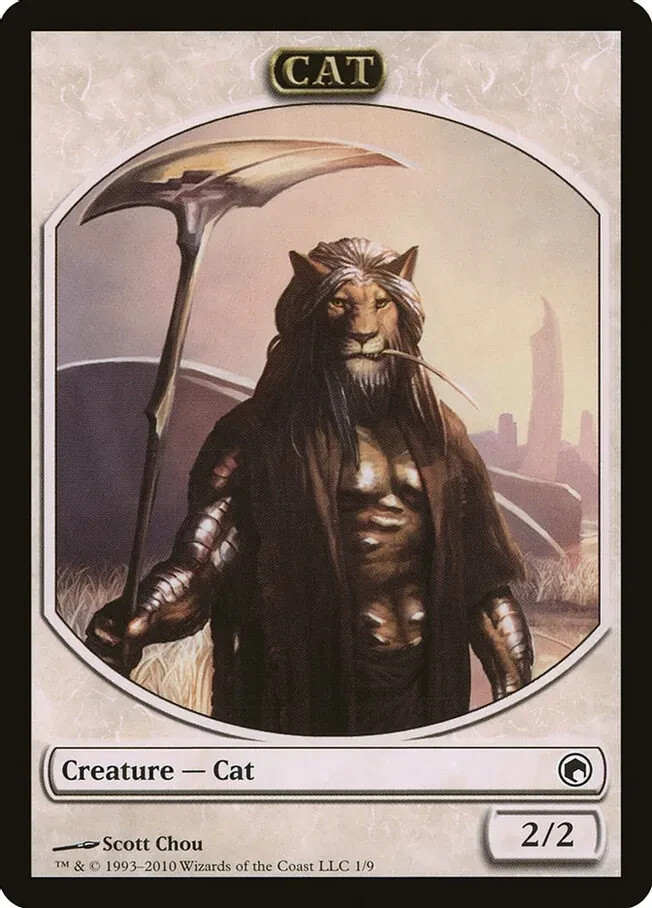 Cat Token Scars of Mirrodin Light Play MTG Magic DNA GAMES