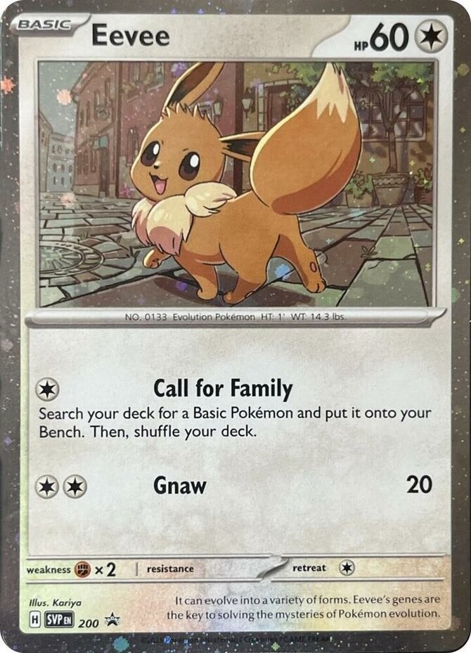 Light Play x 1 Eevee – SVP200 – SVP Black Star Promos – Cosmos Holo SVP Black St