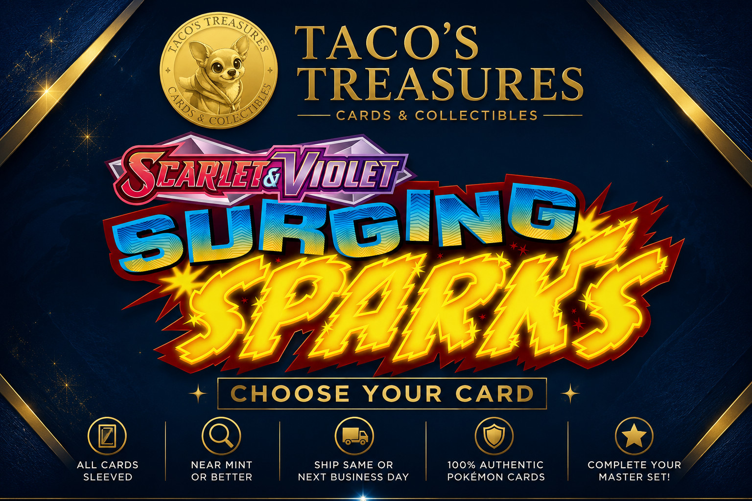 Pokemon Scarlet & Violet Surging Sparks – Holos, Reverse Holos, EXs – You Pick