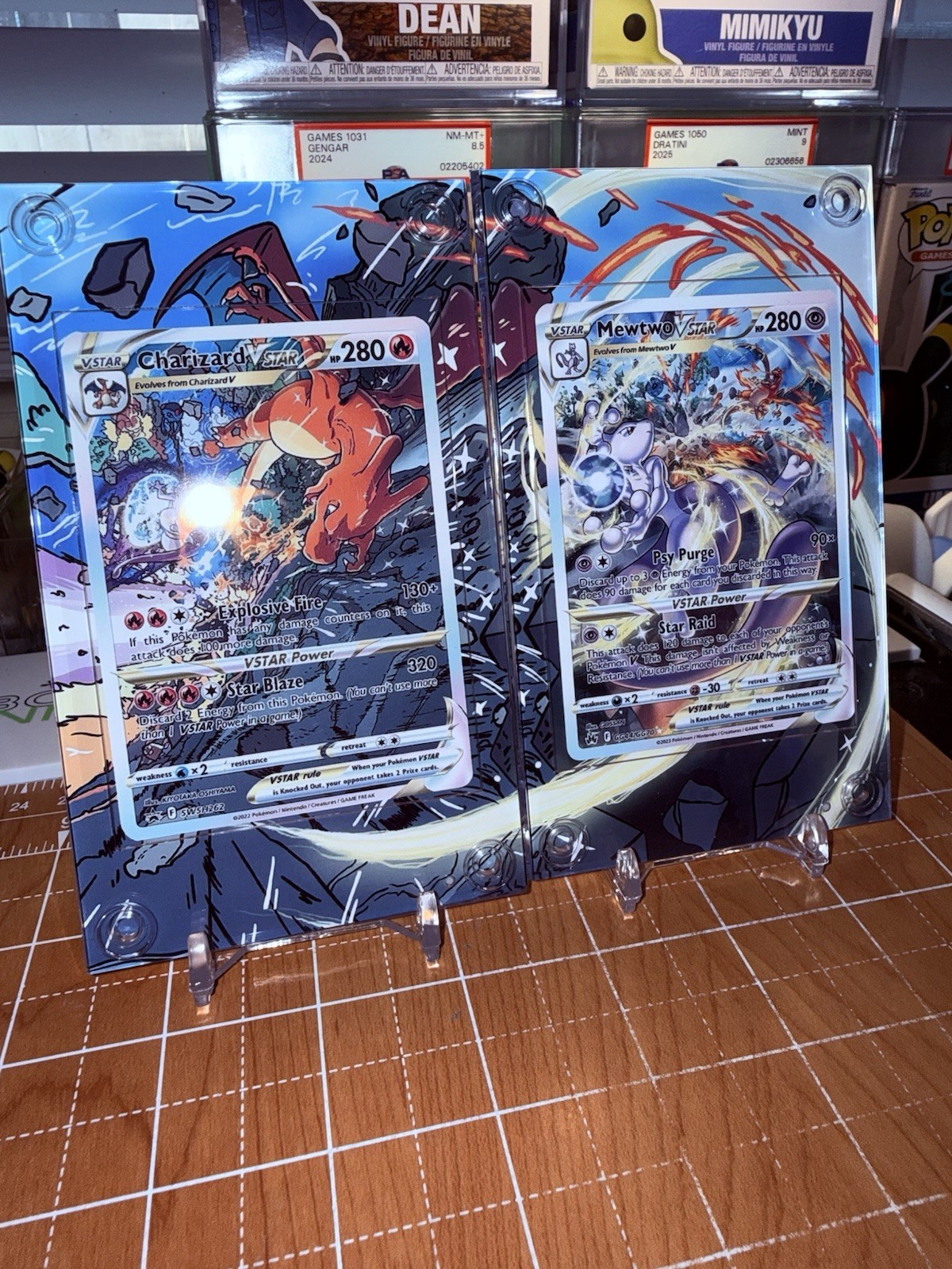 Mewtwo And Charizard VStar Pokemon Extended Artwork Case