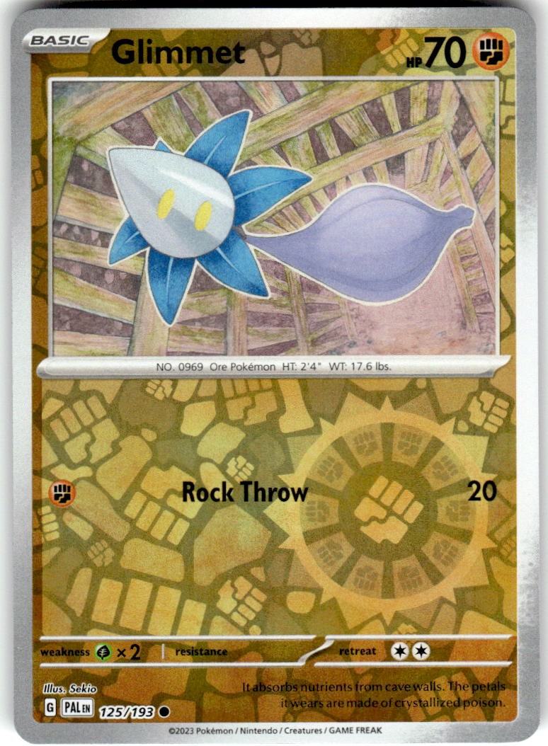 Glimmet 125/193 Common Paldea Evolved Pokemon Reverse Holo NM/M