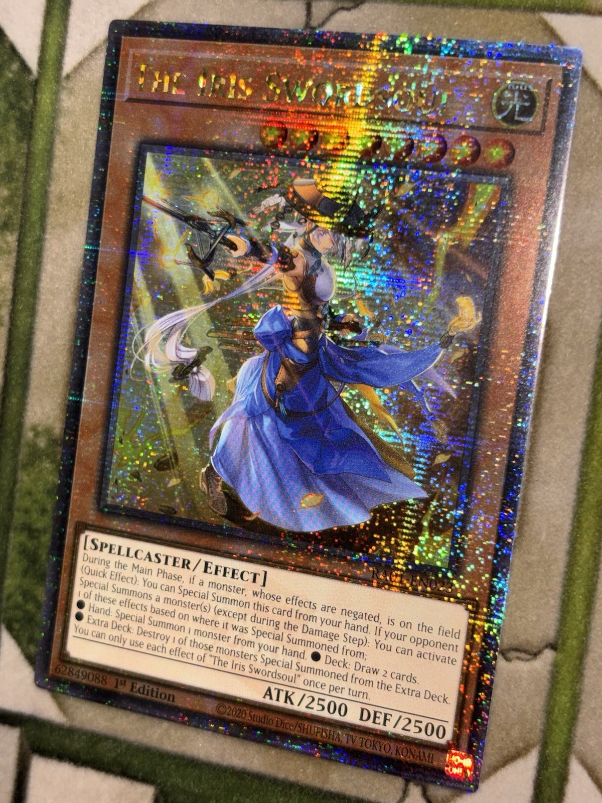 YuGiOh THE IRIS SWORDSOUL Quarter Century Secret Rare RA01-EN023