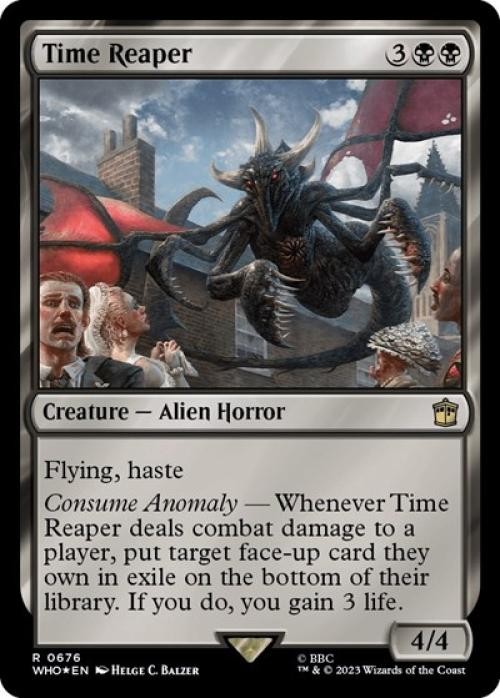Time Reaper (Surge Foil) -Foil Light Play MTG Universes Beyond: Doctor Who