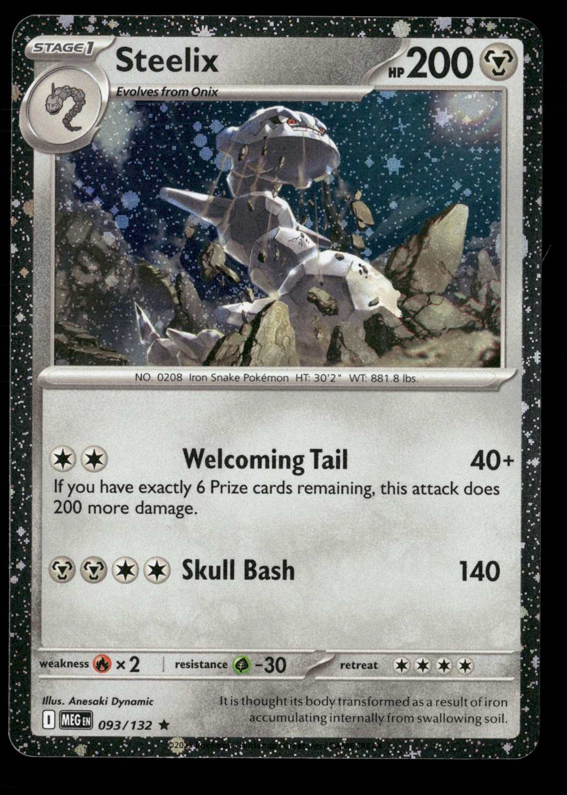 Steelix – (Cosmos Holo) 093/132 LP Pokémon TCG