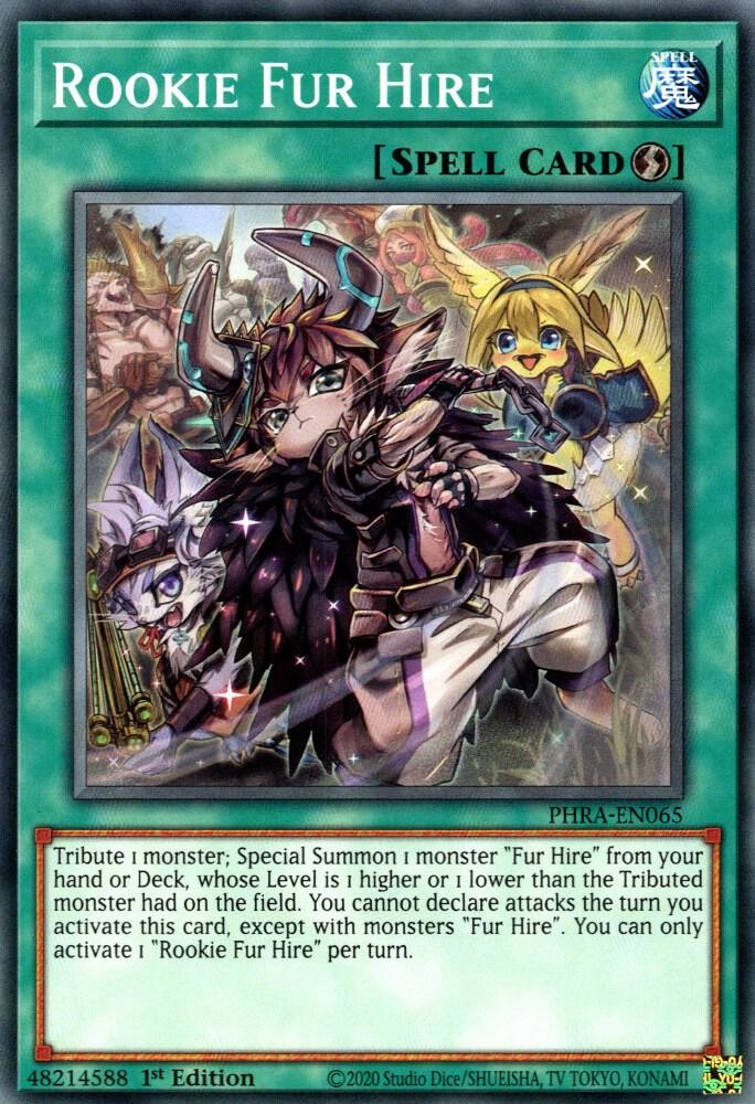 Yugioh Rookie Fur Hire 1st Edition Common PHRA-EN065 NM