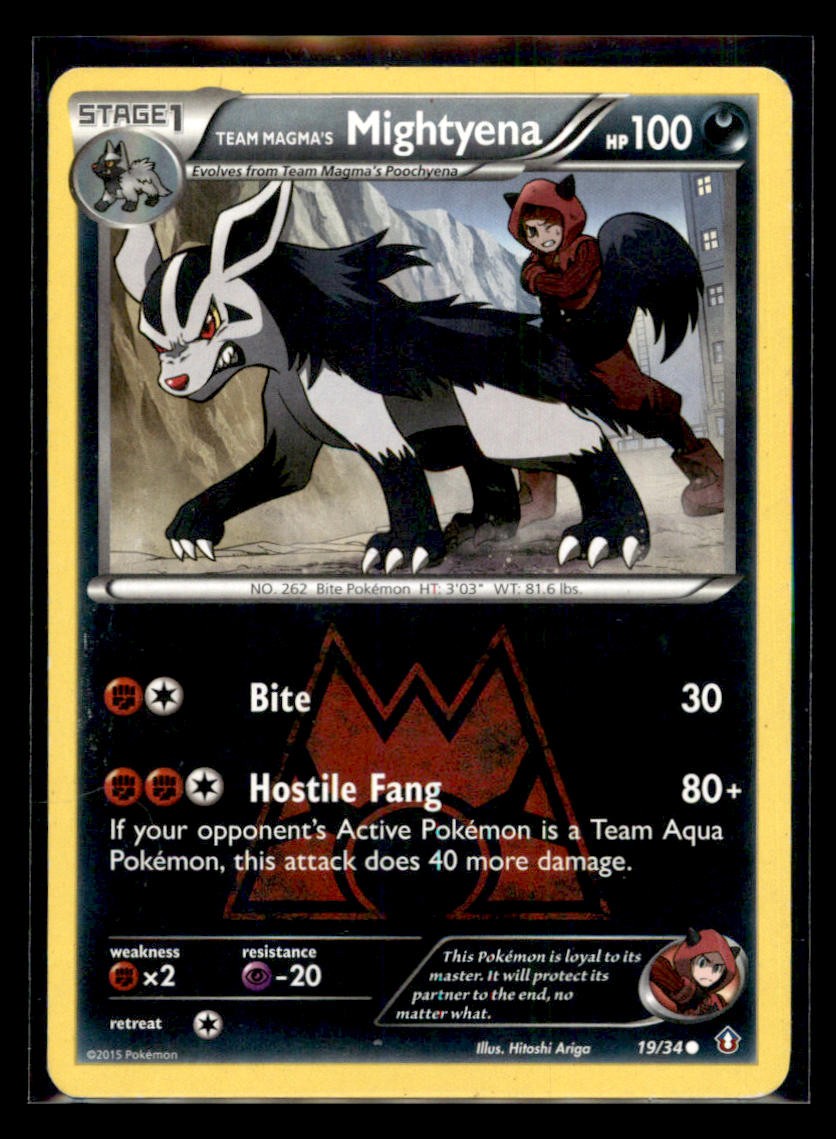 TEAM MAGMA’S MIGHTYENA 19/34 COMMON DOUBLE CRISIS POKEMON MP