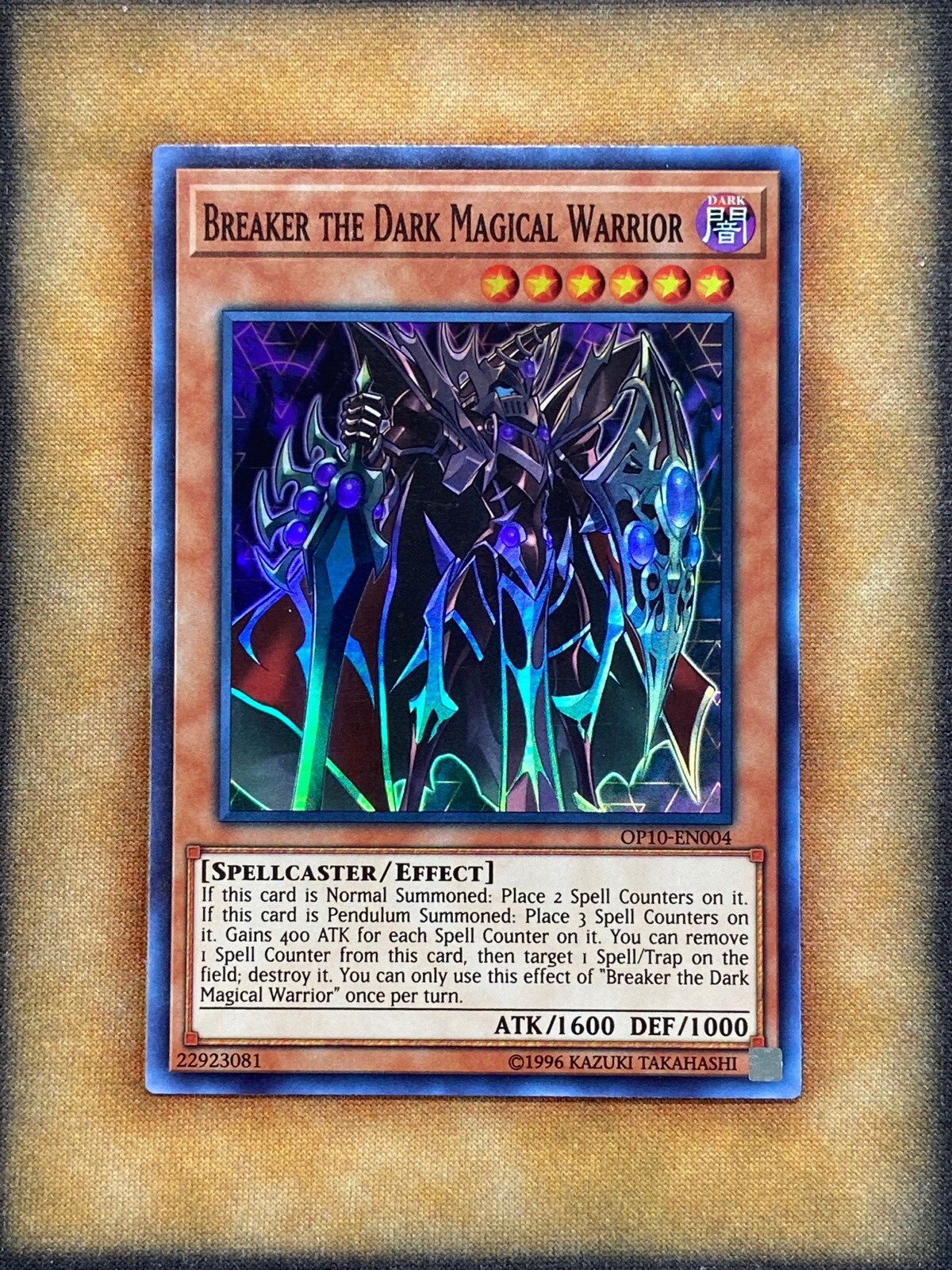 Yugioh Breaker the Dark Magical Warrior OP10-EN004 Super Rare NM