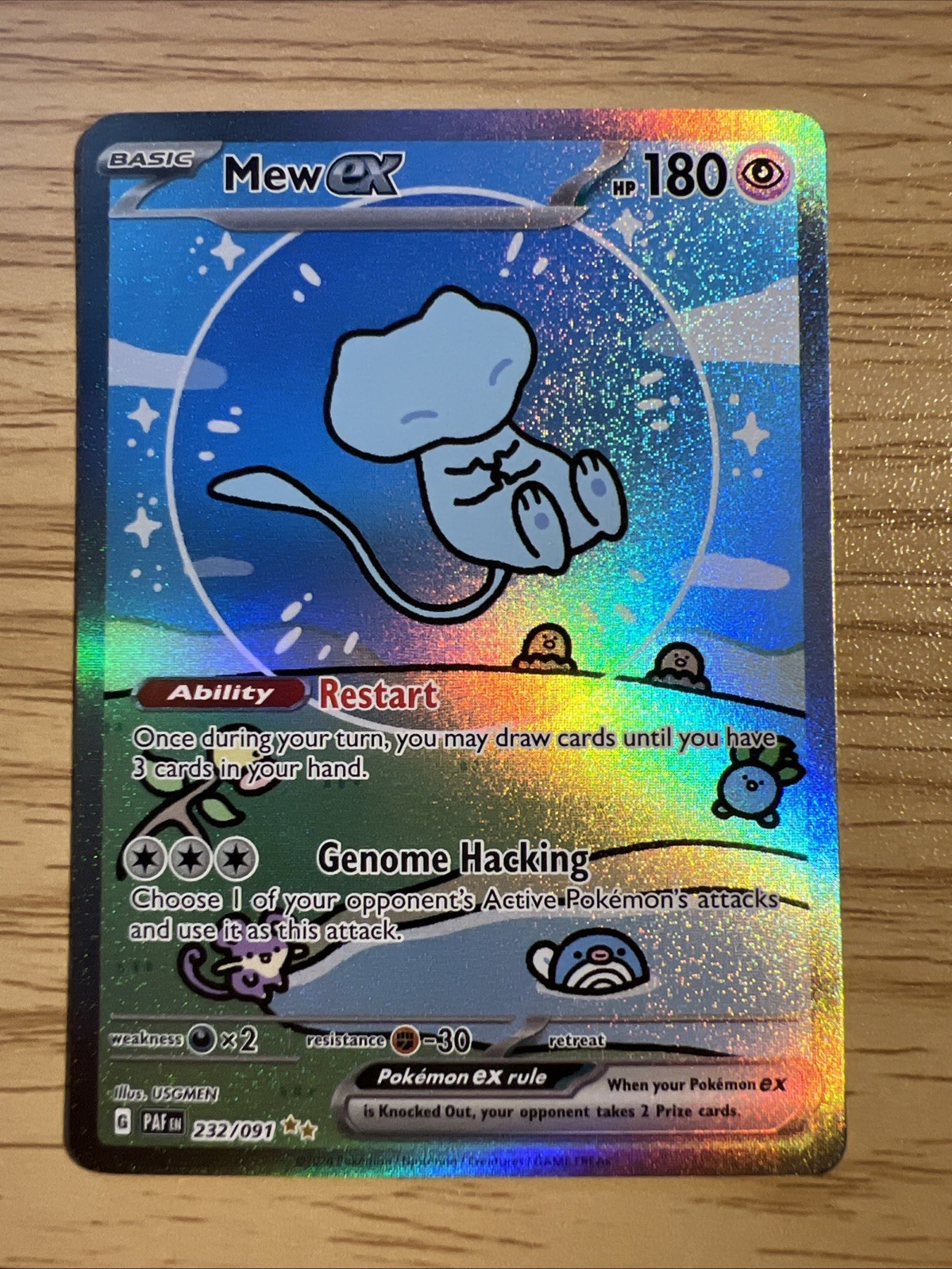 Mew ex 232/091 SV: Paldean Fates Holo