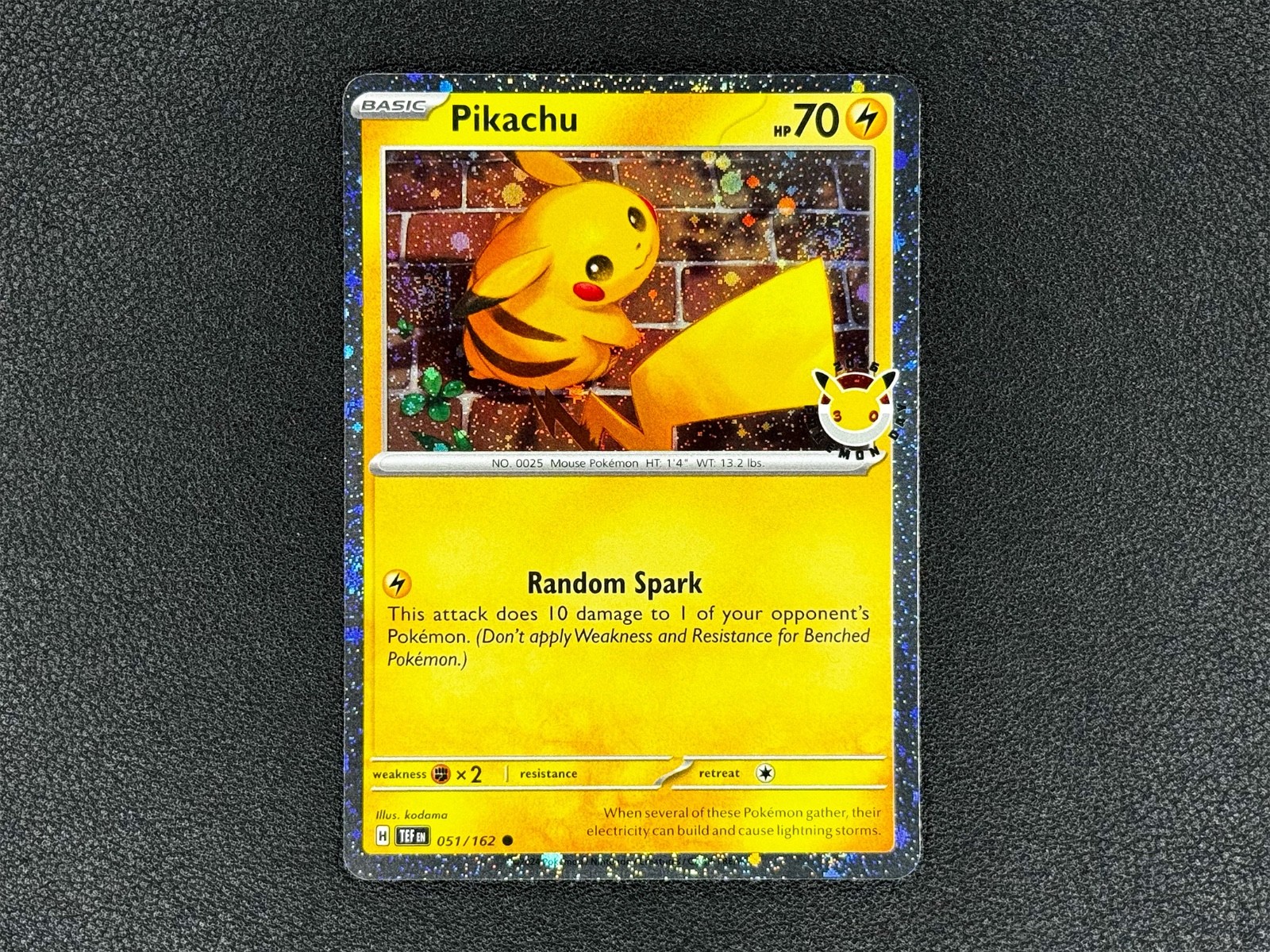 Pikachu 30th Anniversary Stamped Promo 051 Pokemon Day 2026 3 SWIRLS 🌀 Swirl #1