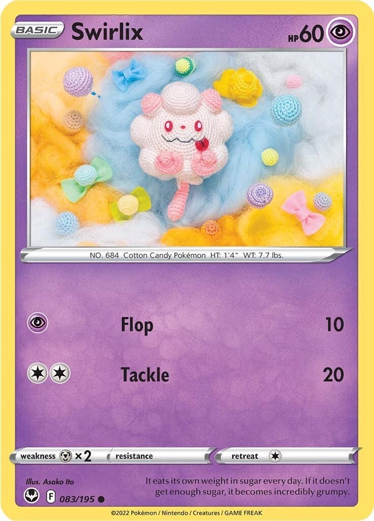 Swirlix 083/195 SWSH12: Silver Tempest Reverse Holofoil