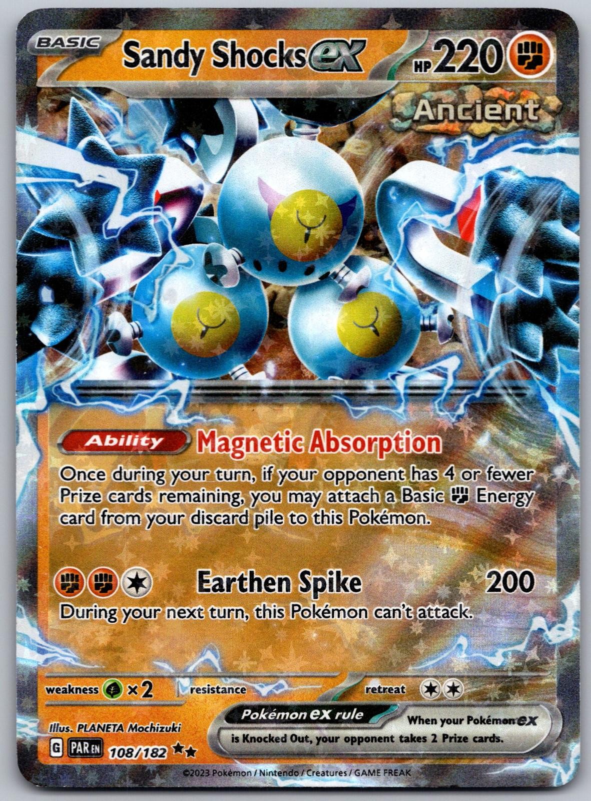 Sandy Shocks ex 108/182 Double Rare Paradox Rift Pokemon Holo Lightly Played
