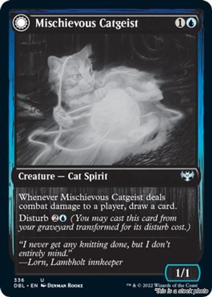 MTG Mischievous Catgeist Card #336 DBL LP Magic
