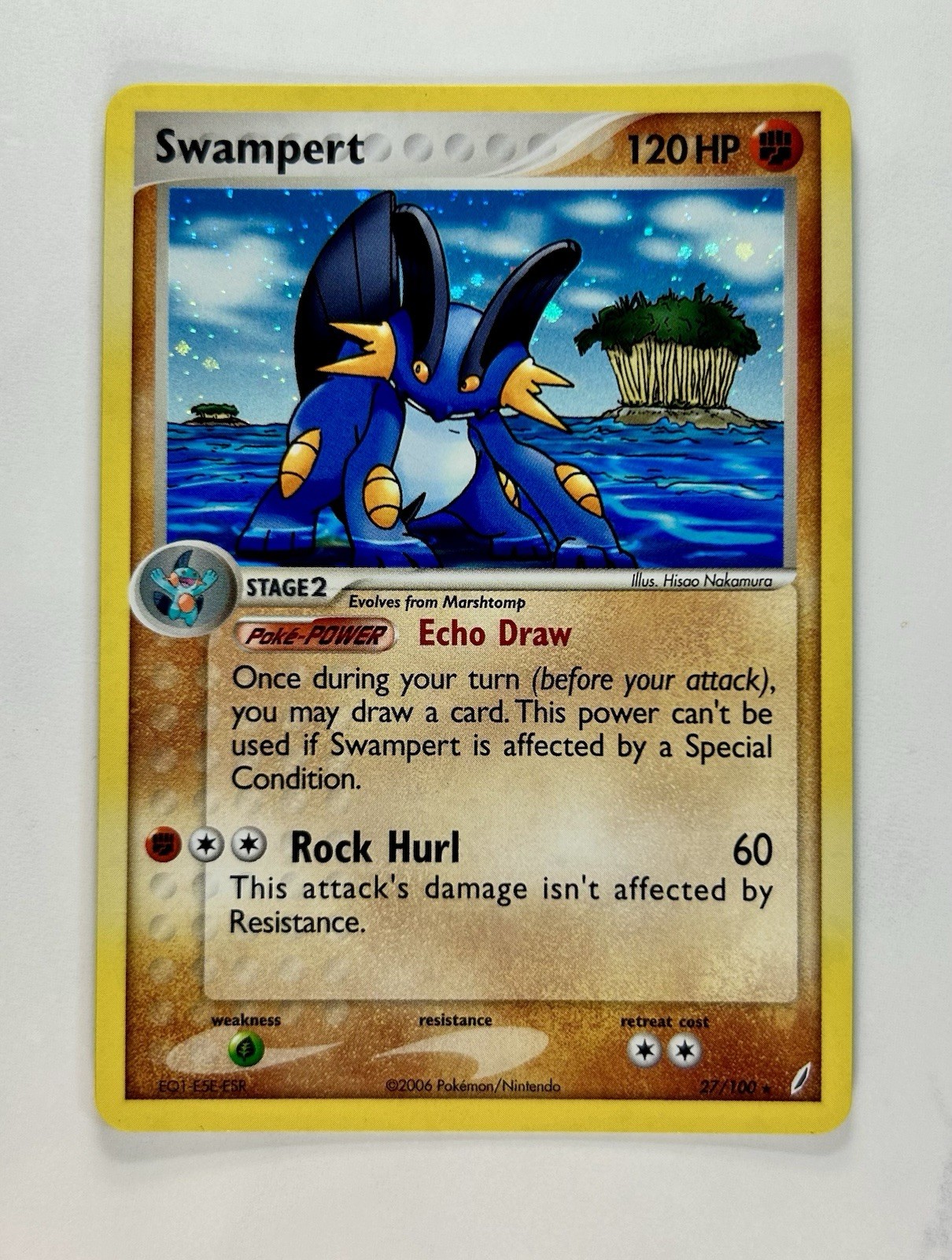 Swampert 2006 Pokemon Deck Exclusives Holo Rare #27/100 * Near Mint