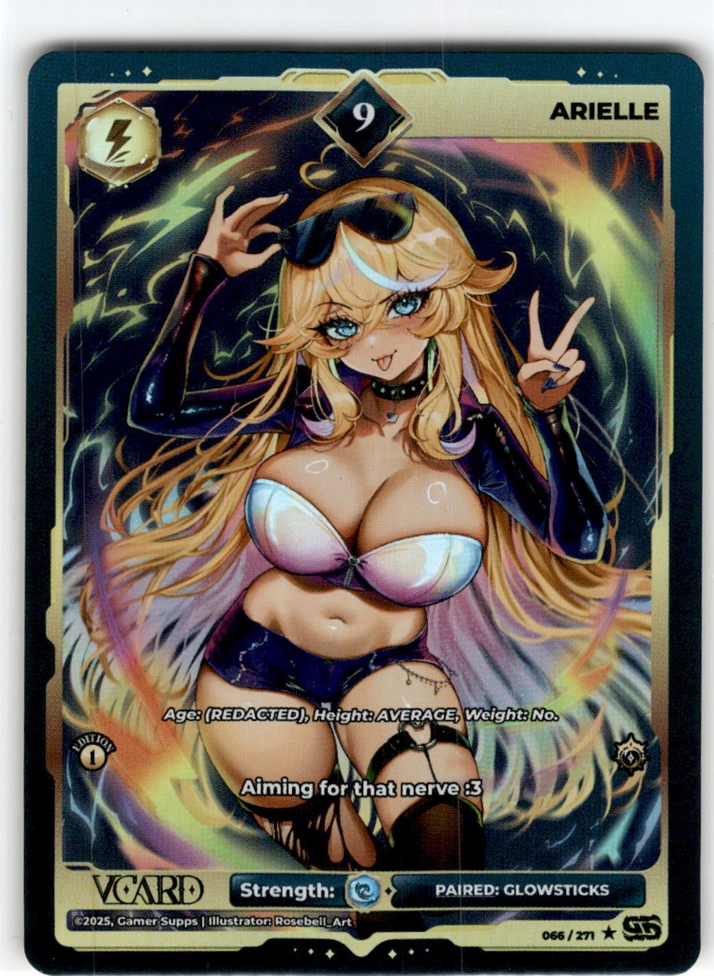 VCard Divine Chaos First Edition 9 Holo Foil Arielle