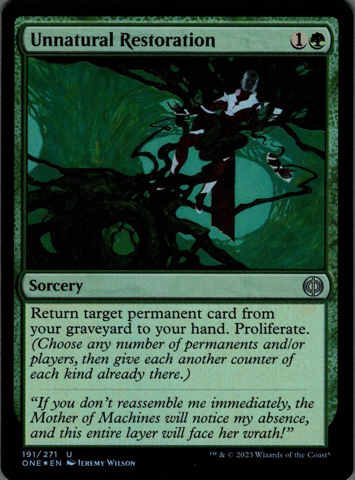 Unnatural Restoration 191 Phyrexia: All Will Be One Magic: The Gathering Foil NM