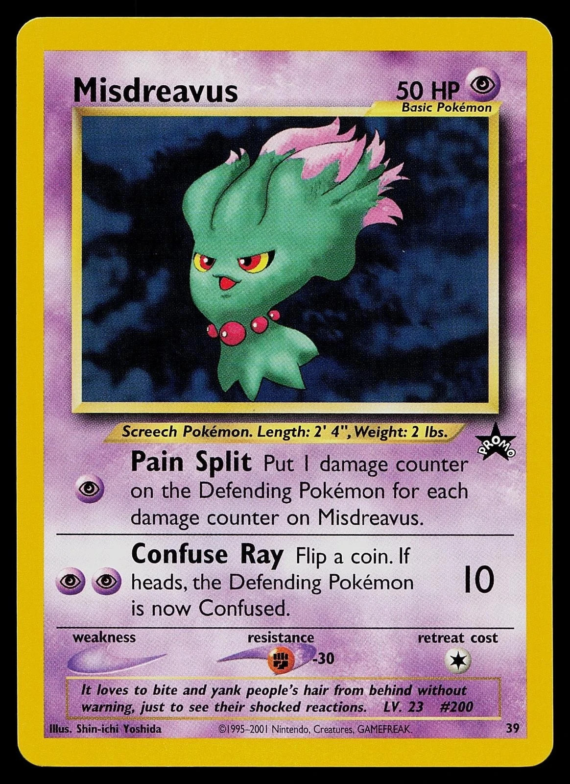 Pokemon Card – Misdreavus #39 WoTC Black Star Promo