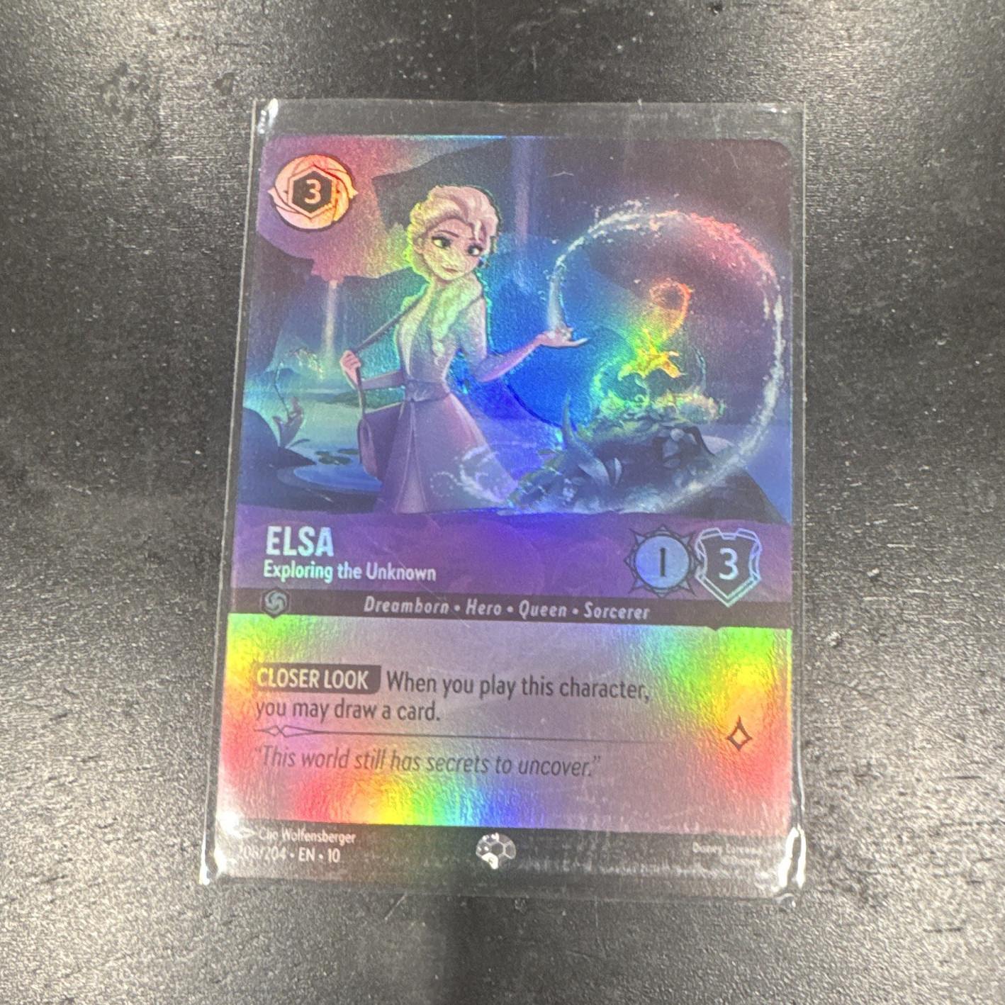 Disney Lorcana Elsa Exploring the Unknown 205/204 Epic Foil