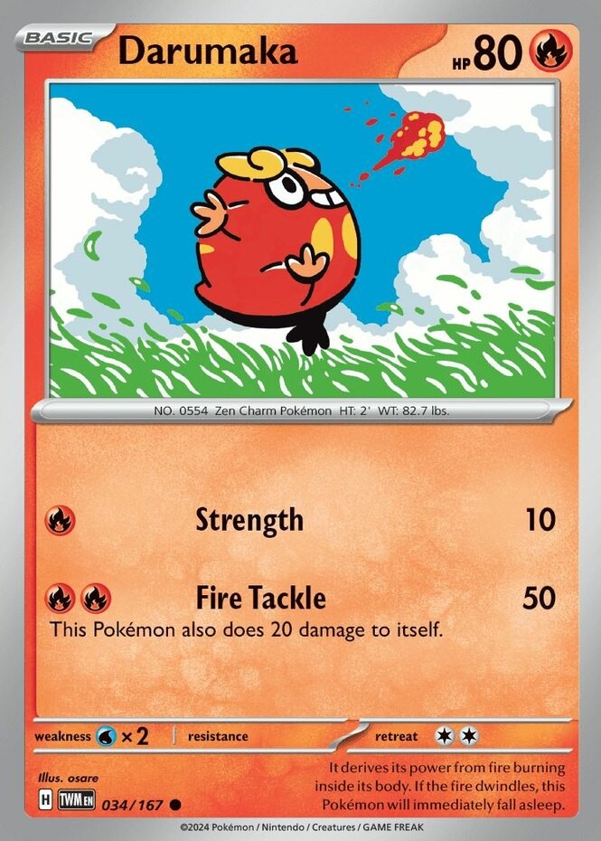 Darumaka – 034/167 – Common – Reverse Holo – Near Mint