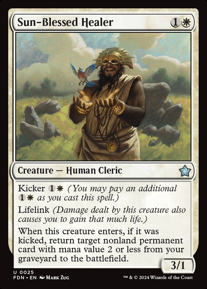 MTG Foundations U Sun-Blessed Healer #0025 PLAYSET 4X X4