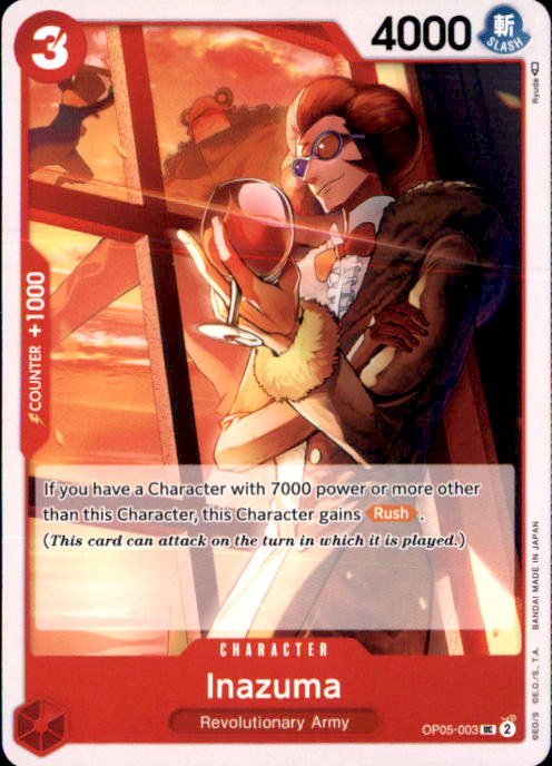 Inazuma UC Awakening of the New Era OP05-003 NM touge369 2023