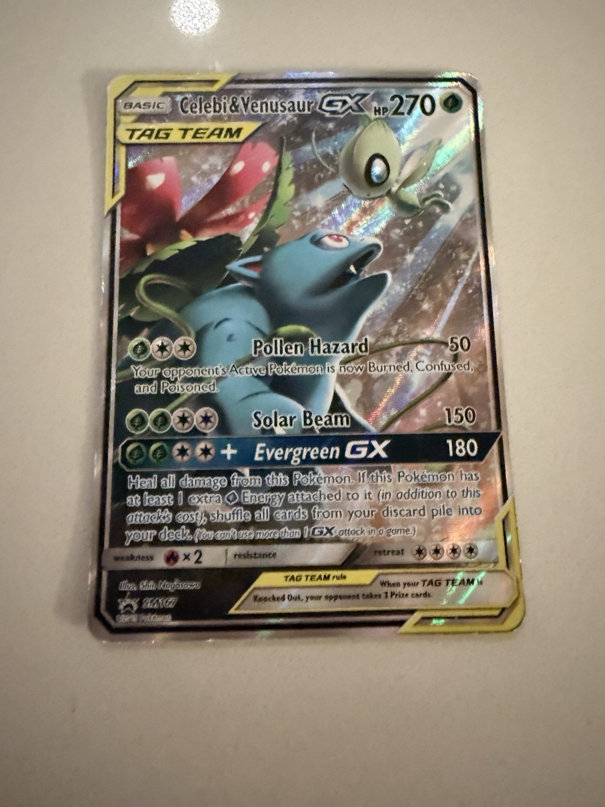 Celebi & Venusaur GX SM167 SM Promo TAG TEAM Holo 270 HP English