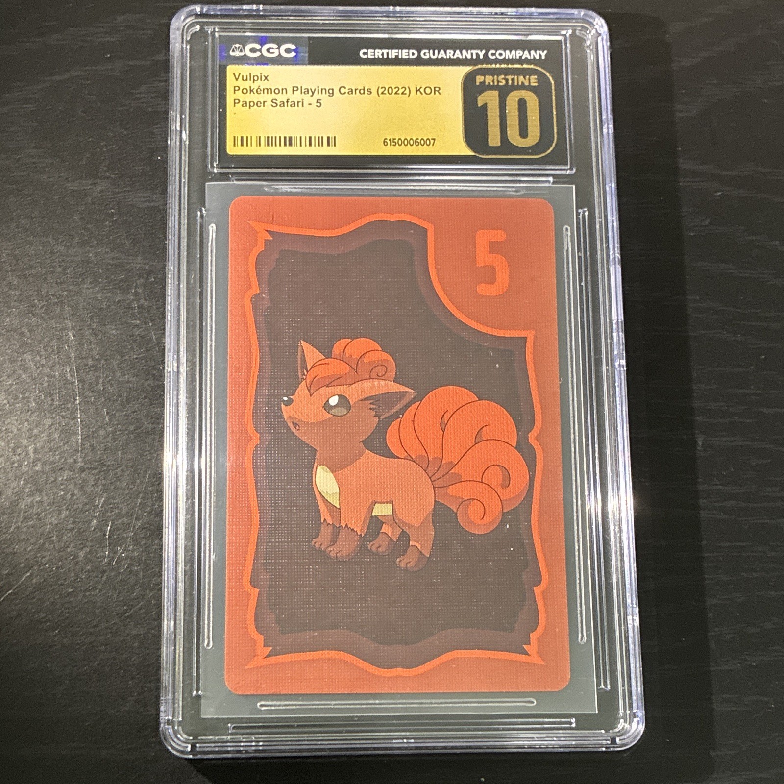 Pokemon TCG Vulpix Paper Safari #5 2022 Korean Regular CGC Pristine 10
