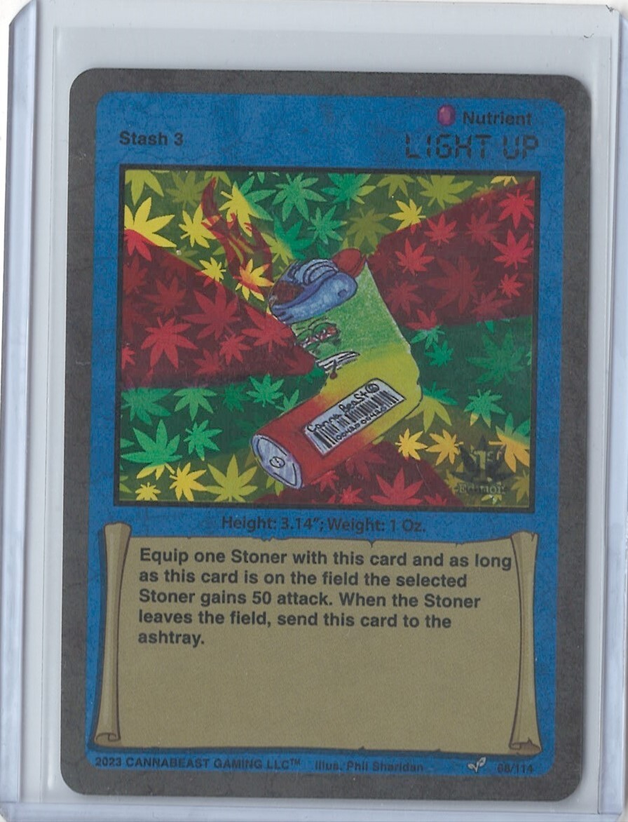 CannaBeast “Light Up” Holo Card #68/114 TCG CCG Pack Fresh! 1st Edition