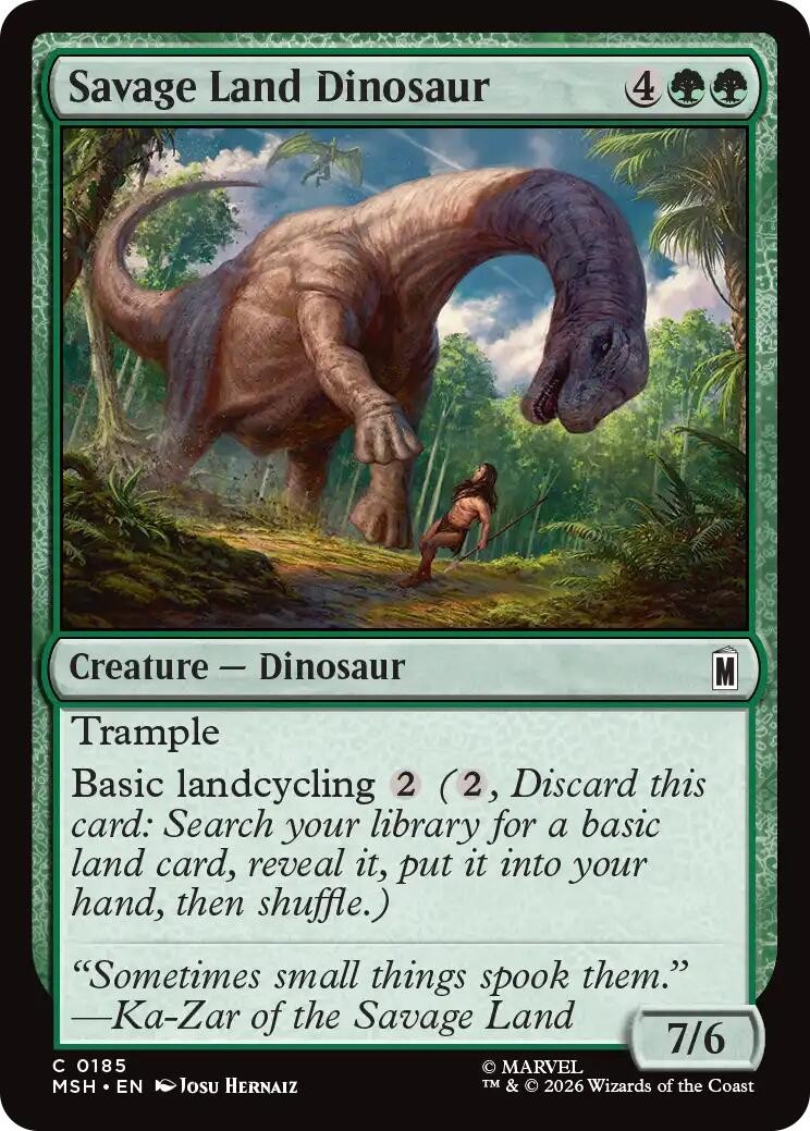 MTG ~ Savage Land Dinosaur ~ Marvel Super Heroes ~ NM