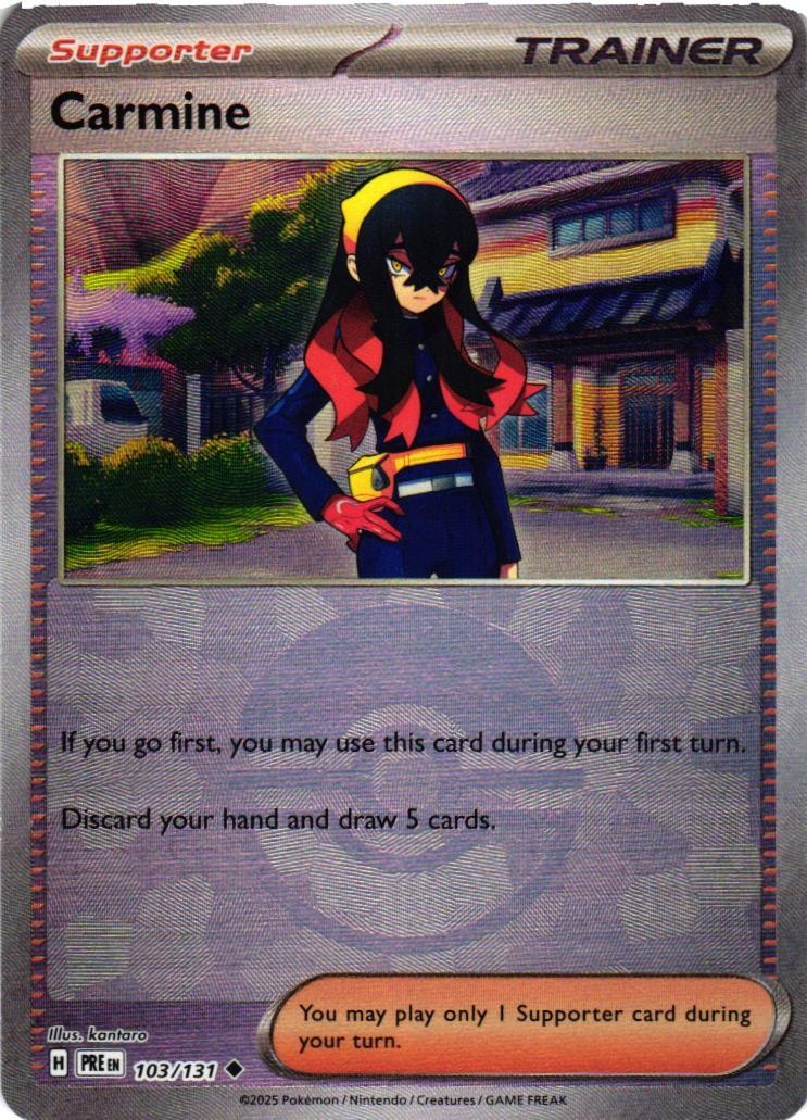 Carmine (Poke Ball Pattern) Holo Uncommon SV: Prismatic Evolutions 103/131 NM