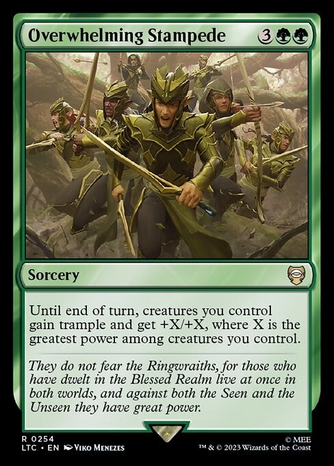 Overwhelming Stampede NonFoil Tales of Middle-earth Commander 254 NM MTG
