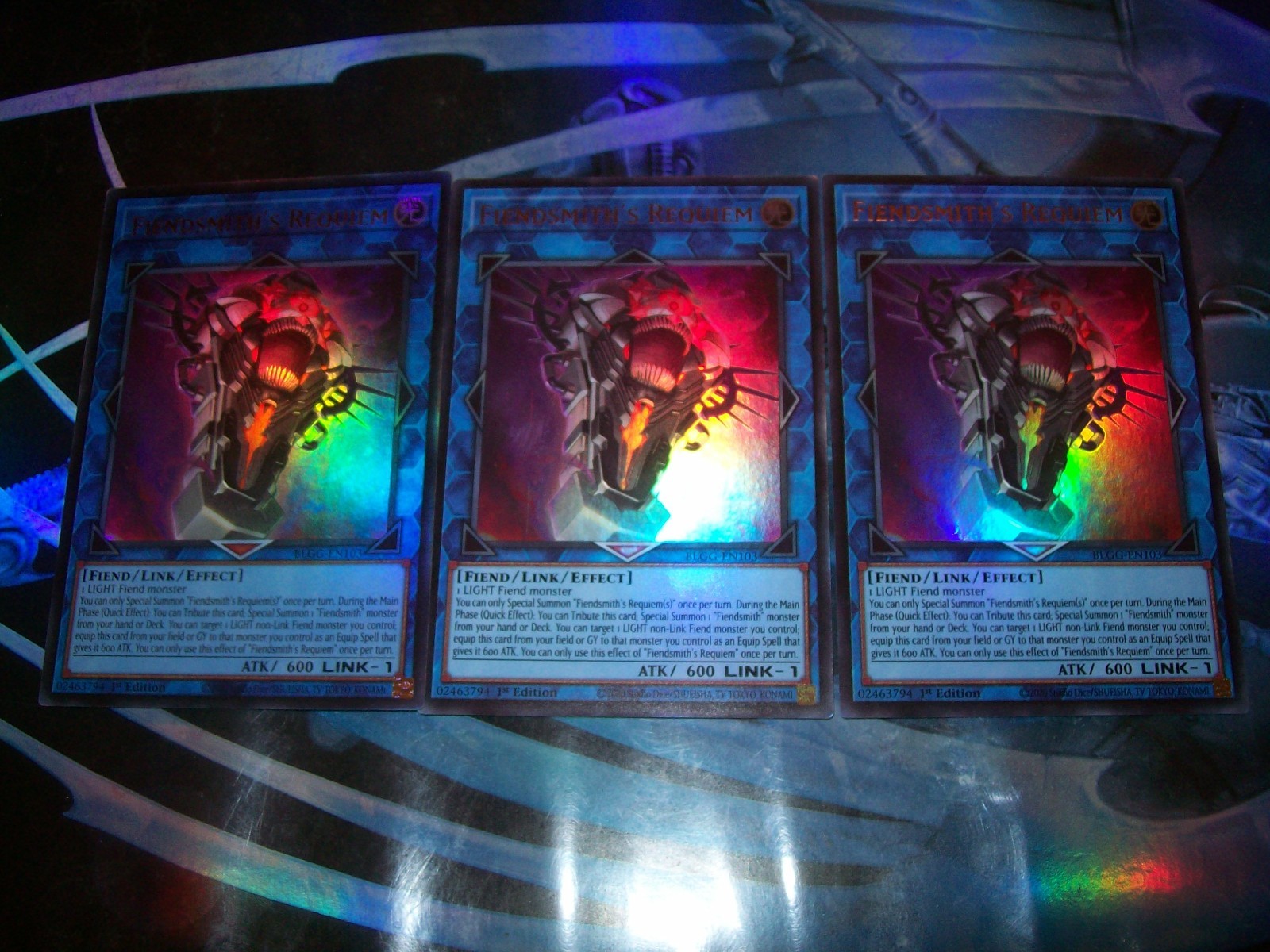 3x Fiendsmith’s Requiem 1st Edition Ultra Rare BLGG-EN103 Yu-Gi-Oh!