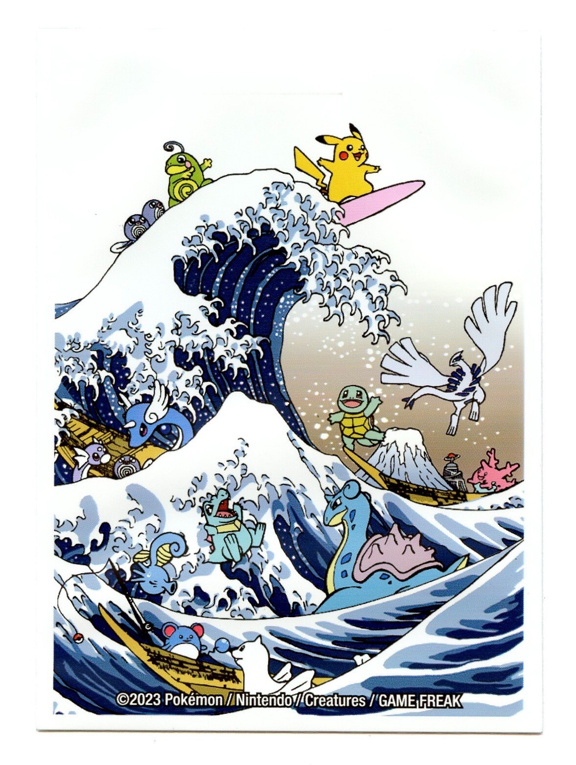 Great Wave Pikachu Individual Card Sleeve Pokemon Center Japan Original