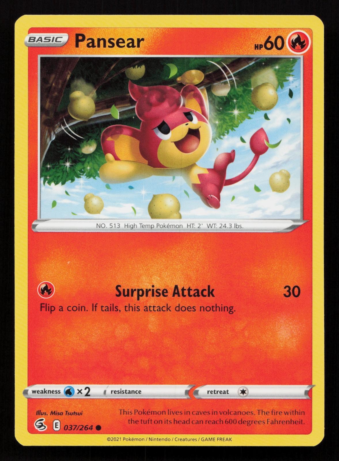 Pansear 037/264 Common Fusion Strike Pokemon LP