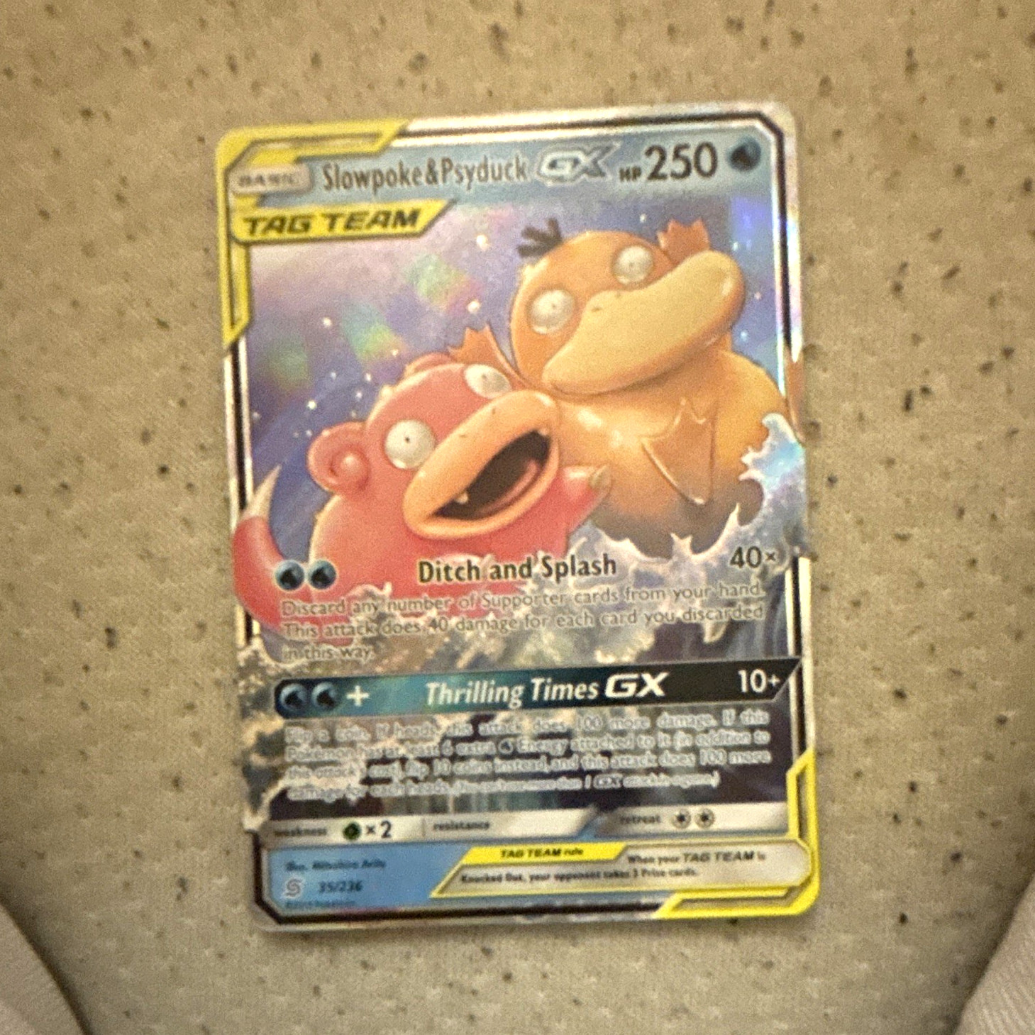 The Pokémon Company Slowpoke & Psyduck GX Ultra Rare Holo 35/236 250 HP English
