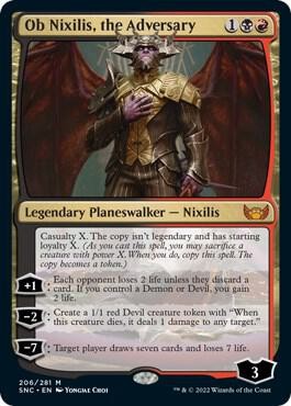 1x Ob Nixilis, the Adversary – Streets of New Capenna – NM – MTG
