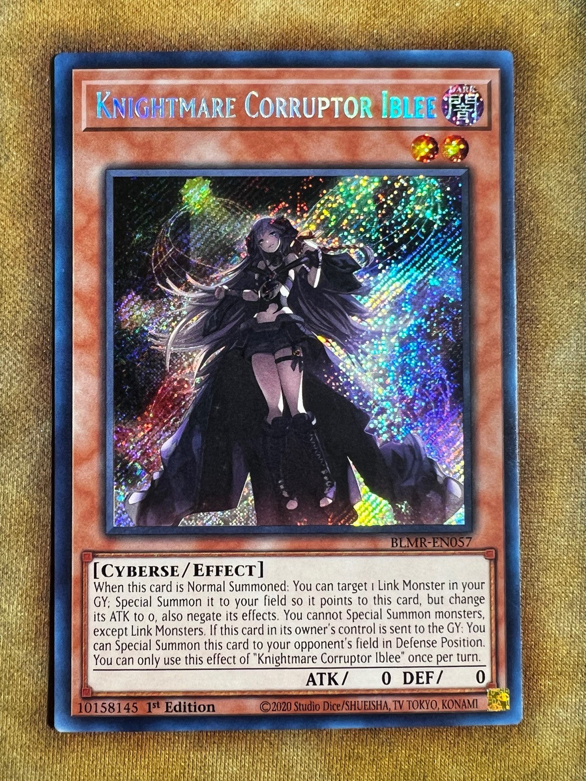 Yugioh Knightmare Corruptor Iblee BLMR-EN057 Secret Rare 1st Ed NM